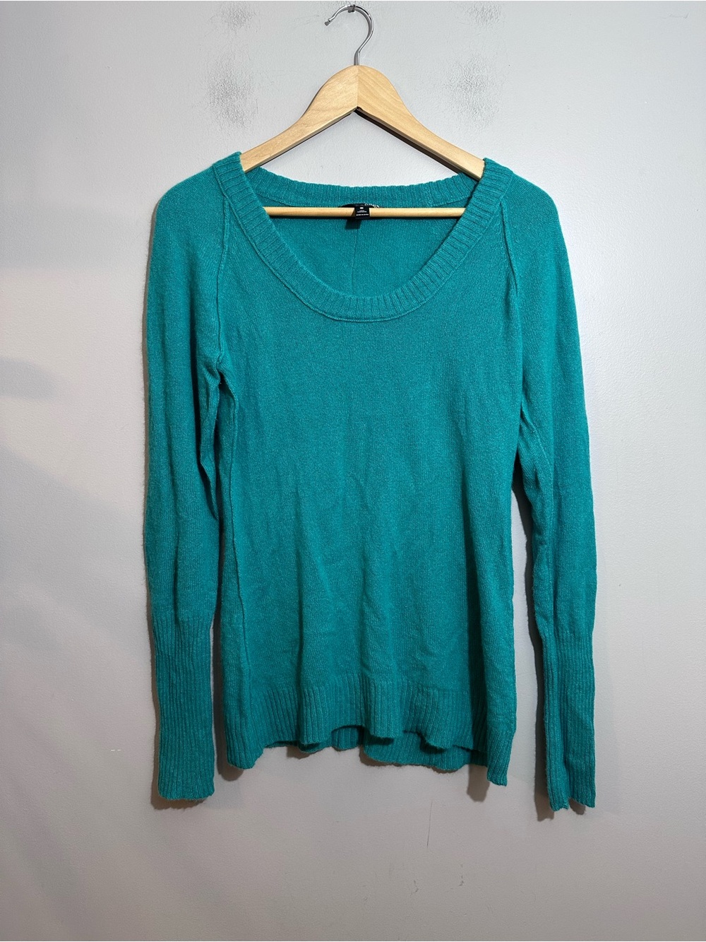 Aqua Cashmere Teal Sweater Size Large